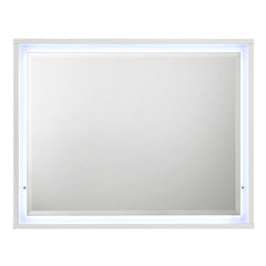 Esther - Mirror With LED - White / Silver