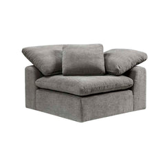 Naveen - Linen Modular Wedge With Pillow - Gray