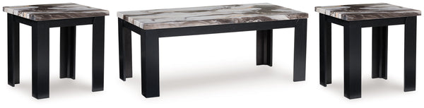 Jazmore - Dark Brown - Occasional Table Set (Set of 3)