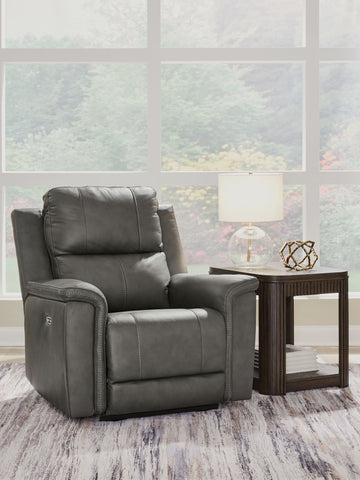 Bleckley - Power Recliner With Adjustable Headrest - Anchor