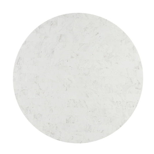 Kala - Round Dining Table With Marble Top - Natural Marble Top & Oak