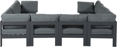 Nizuc - Outdoor Patio 8 Piece Modular Sectional With Gray Frame