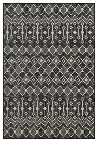 Sunshine - 5'3" X 7'3" Indoor, Outdoor Area Rug - Anthracite
