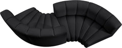 Arc - Faux Leather 4 Piece Curved Modular Sofa