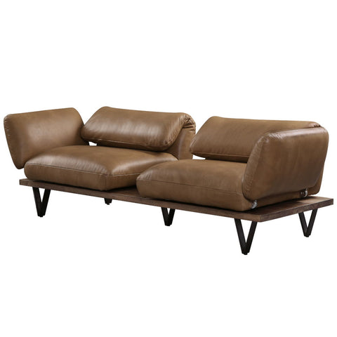 Narech - Sofa With Swivel - Nutmeg Top Grain Leather