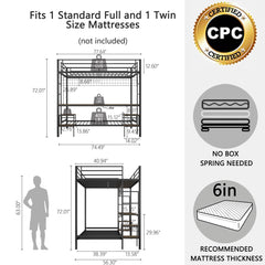 Ethan - Bunk Bed With Desk, Charging Station, Storage Shelves