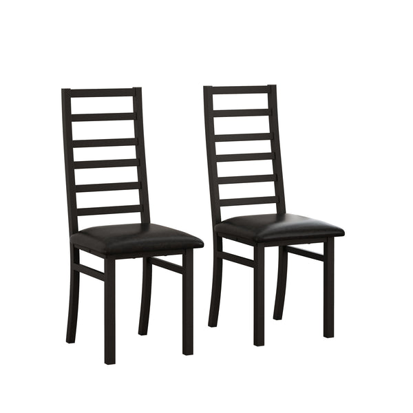 Metal Dining Chairs With Steel Legg, High Back Armless Design