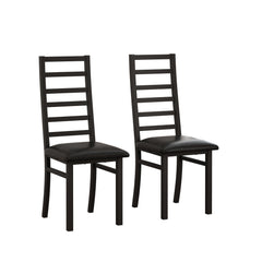 Metal Dining Chairs With Steel Legg, High Back Armless Design
