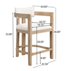 Contemporary Upholstered Counter Stools Set