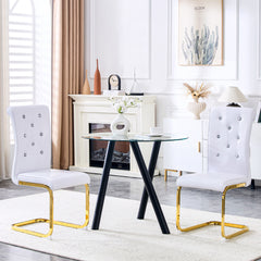 Elegant Design Alligator Skin Upholstered Dining Chairs