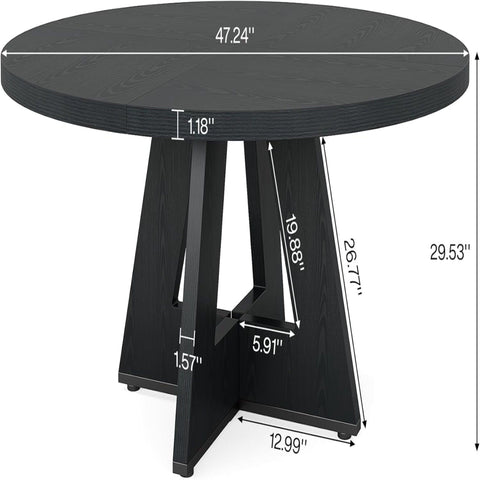 Round Dining Cross Base Kitchen Table