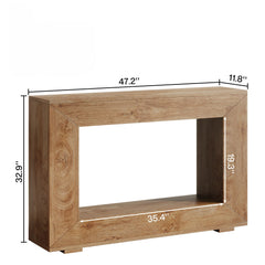 Narrow Entryway Storage Console Table With Open Shelf