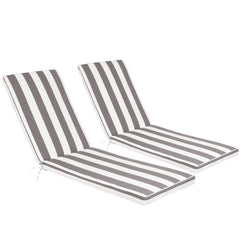 2 Pieces Set Outdoor Lounge Chair Cushion Replacement Patio Furniture Seat