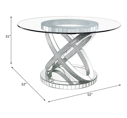 Ornat - 31" Dining Table - Faux Square Diamonds