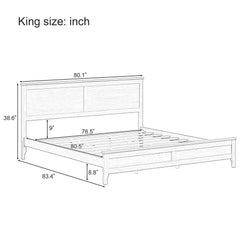 Modern Solid Wood Platform Bed