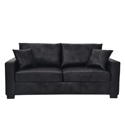 2 Seater Sofa, 2 Throw Pillows For Living Room