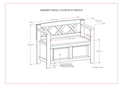 Amherst - Small Transitional Entryway Storage Bench