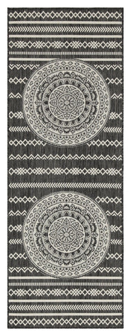 Sunshine - 5'3" X 7'3" Indoor, Outdoor Area Rug - Anthracite - Polypropylene
