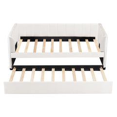Upholstered Daybed With Ergonomic Design Backrest