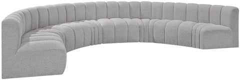 Arc - Boucle Fabric 8 Piece U-Shaped Modular Sofa