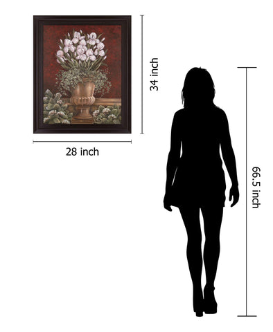 Crimson Iris Bouquet - 28" x 34" Framed Wall Art