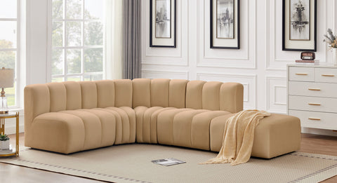 Arc - Velvet 5 Piece Corner Modular Sofa