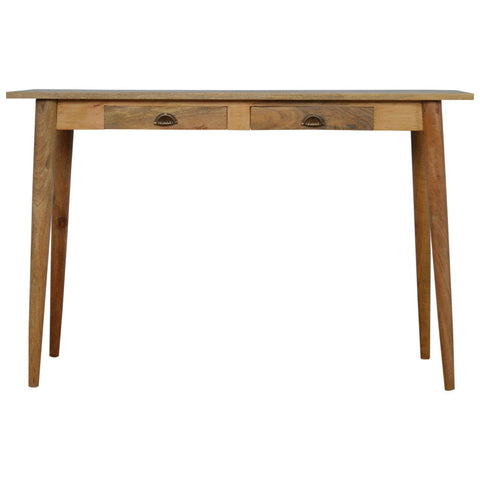 2 Drawer Nordic Writing Desk - Oak