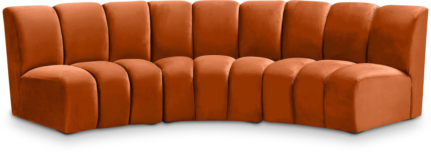 Infinity - 3 Piece Velvet Modular Sectional