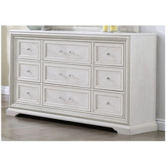 6 Drawer Storage Dresser Antique Wooden Bedroom Furniture - Antique White