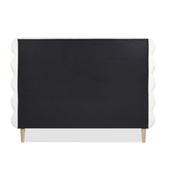 Stockholm - Modern Wavy Headboard Platform Bed