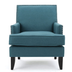 Serenada - Upholstered Fabric Club Chair With Nailhead Trim And Tapered Birch Legs