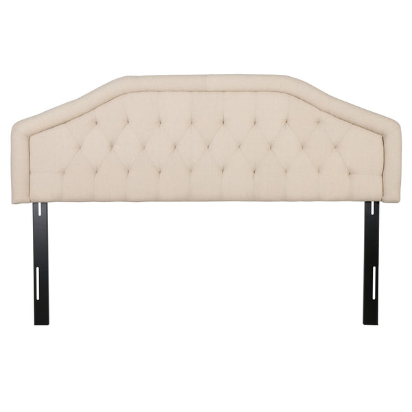 Angelica - Adjustable King / California King Tufted Headboard - Beige