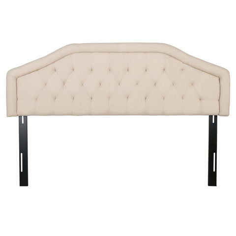 Angelica - Adjustable King / California King Tufted Headboard - Beige