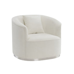 Odette - Chair With Pillow - Beige Chenille