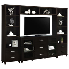 Barnaby - 4 Piece Rectangular Entertainment Center - Cappuccino