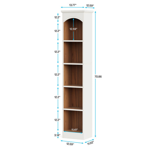 5 Tier Library Bookcase For Living Room