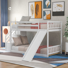 Bunk Bed With Convertible Slide And Stairway