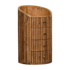 Soba - Bedside Table, 4 Drawer - Oak