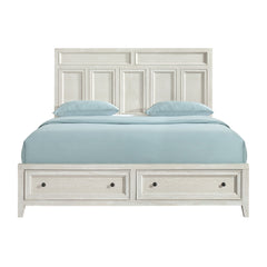 Storage Bed With Panel Headboard And Spacious Footboard Drawers