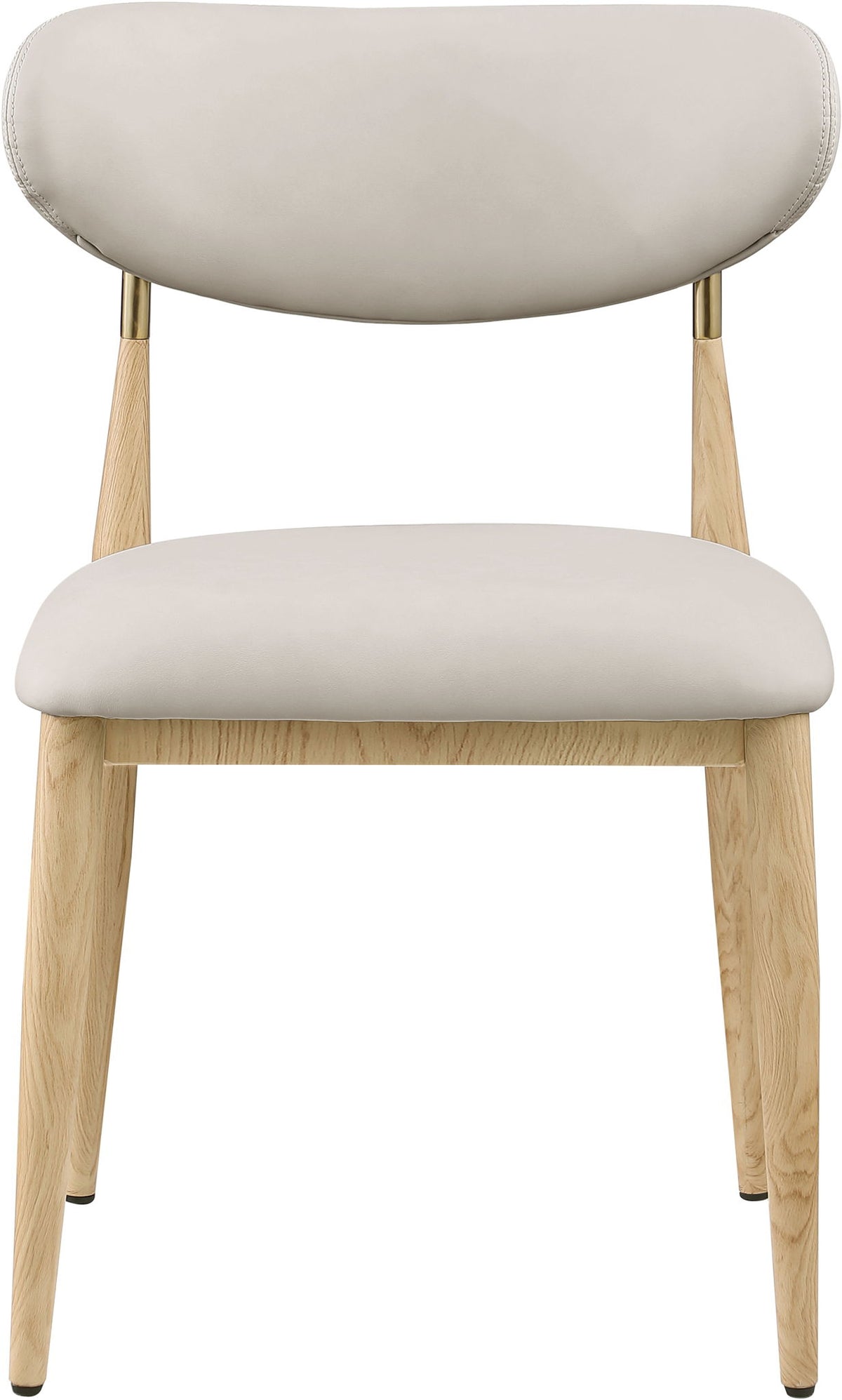 Ronda - Vegan Leather Upholstered Dining Side Chair - Natural Legs
