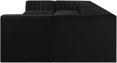 Rummi - Velvet Performance Fabric Upholstered 8 Piece Modular Sectional (With 2 Corner Chairs)