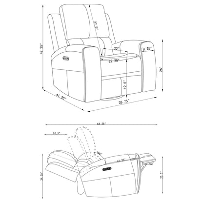 Boyce - Triple Power Swivel Recliner With Independent Adjustments