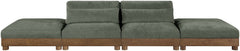 Turin - Chenille Fabric Upholstered Modular Sectional - Green