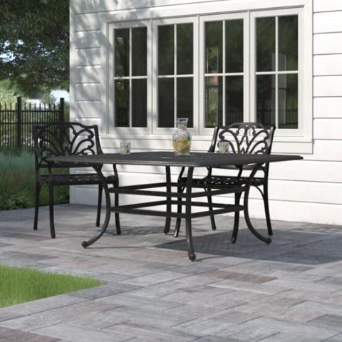 64" Square Dining Table - Dark Lava Bronze