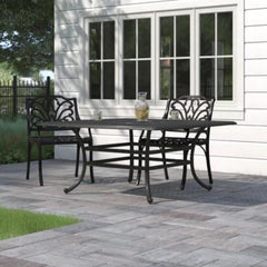 64" Square Dining Table - Dark Lava Bronze