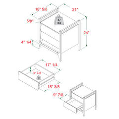 Scandi - Angle Face Nightstand