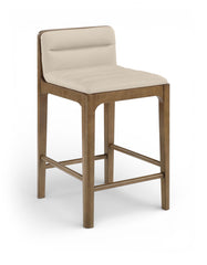 Ellis - Vegan Leather Upholstered Counter Stool (Set of 2) - Brown Base