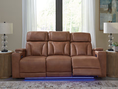 Clean-Slate - Power Reclining Sofa / Adj Headrest - Caramel