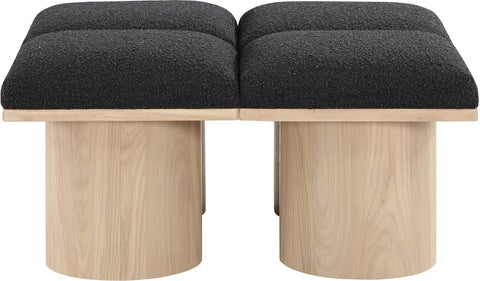 Pavilion - 4 Piece Modular Bench With Natural Base
