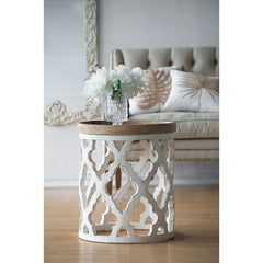 Stylish Rustic Round Wooden Table